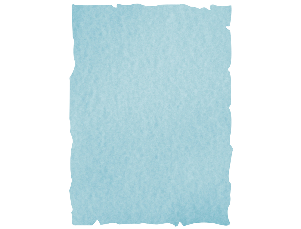 PAPEL COLOR LIDERPAPEL PERGAMINO CON BORDES A4 165G/M2 AZUL PACK DE 25 HOJAS