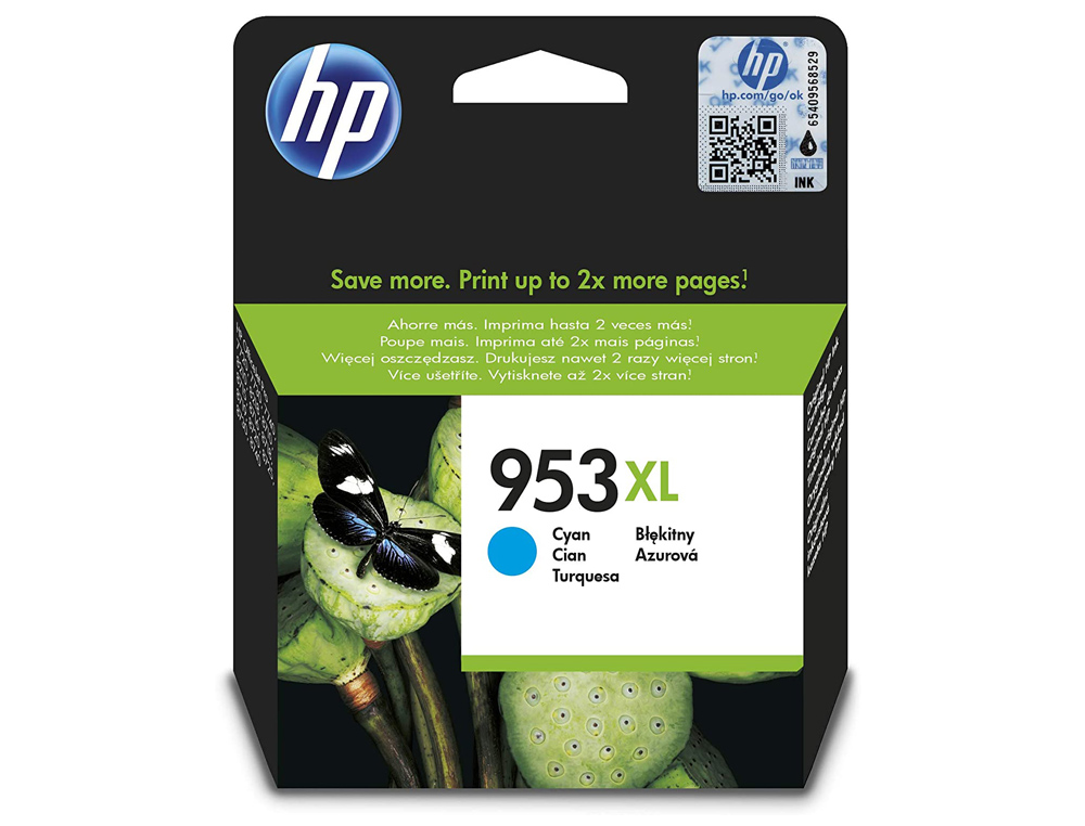 Ink-jet hp 953xl officejet pro 7730/7740/ 8725/8730 cian 1.450 paginas