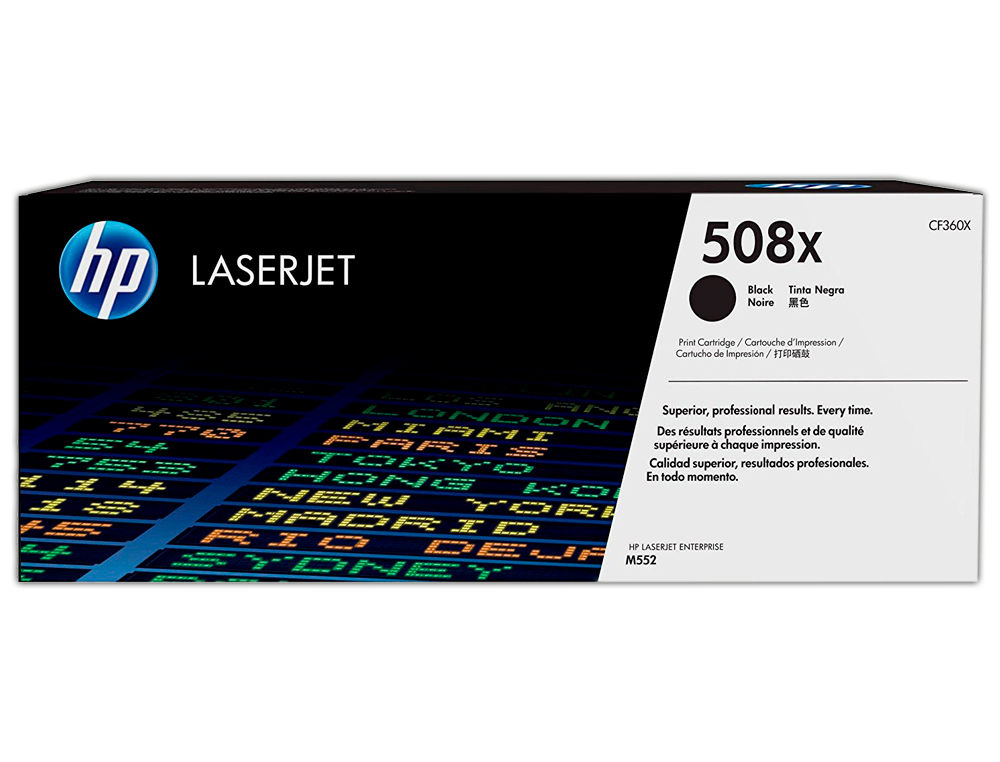 Toner hp color laserjet entreprise m552 / m553 / m577 negro 12500 paginas