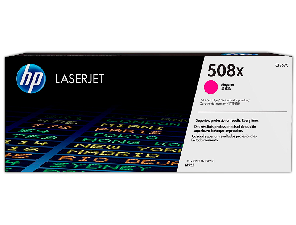 Toner hp color laserjet entreprise m552 / m553 / m577 magenta 9500 paginas