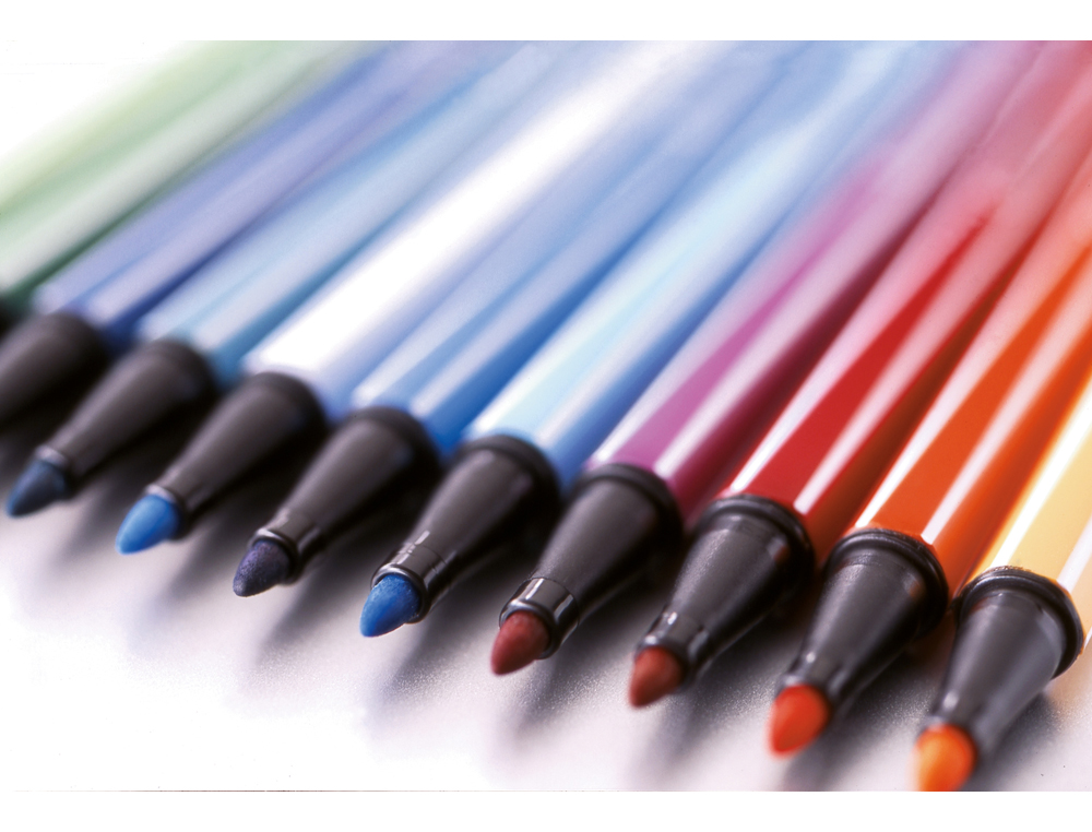 MARCADOR STABILO AGUARELAVEL PEN 68 ESTOJO DE 8 CORES SORTIDAS PASTEL