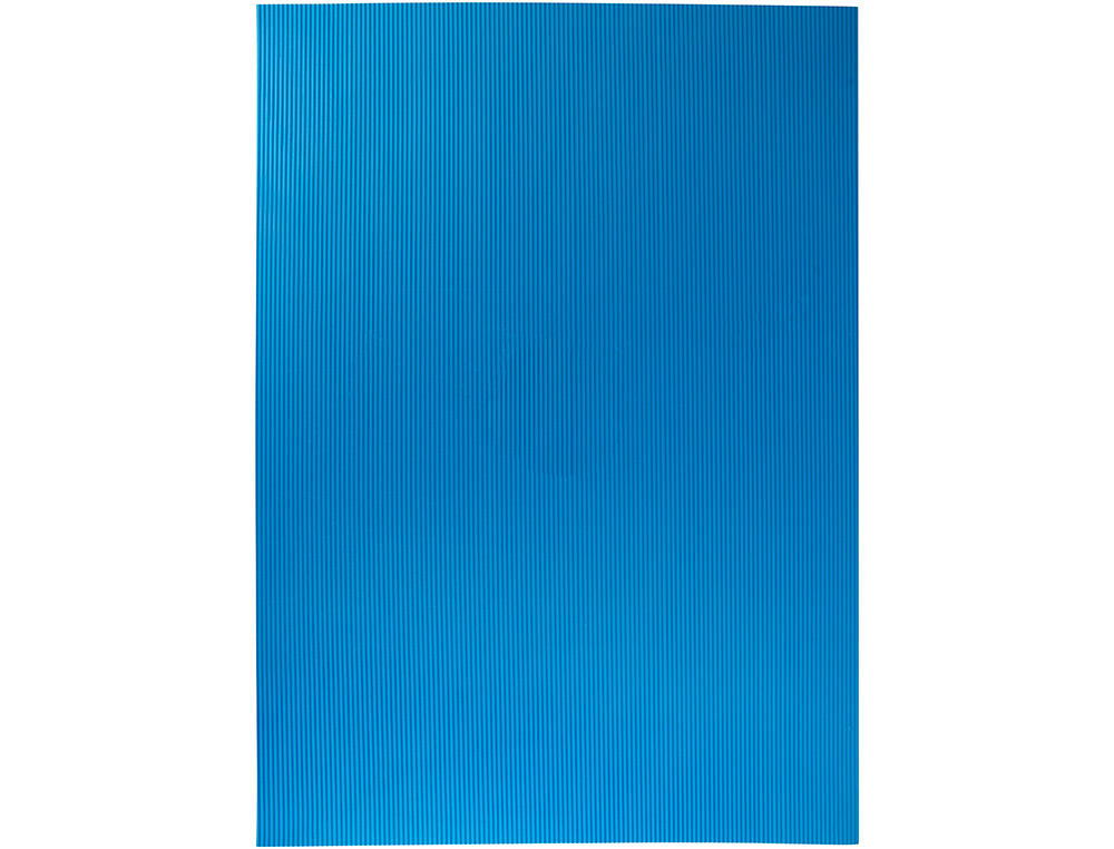 Goma eva ondulada liderpapel 50x70cm 2,2mm de espesor azul claro