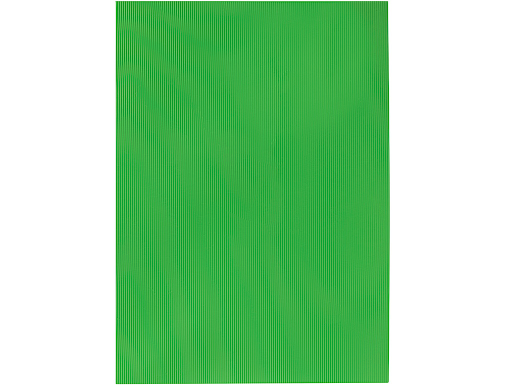 Goma eva ondulada liderpapel 50x70cm 2,2mm de espesor verde