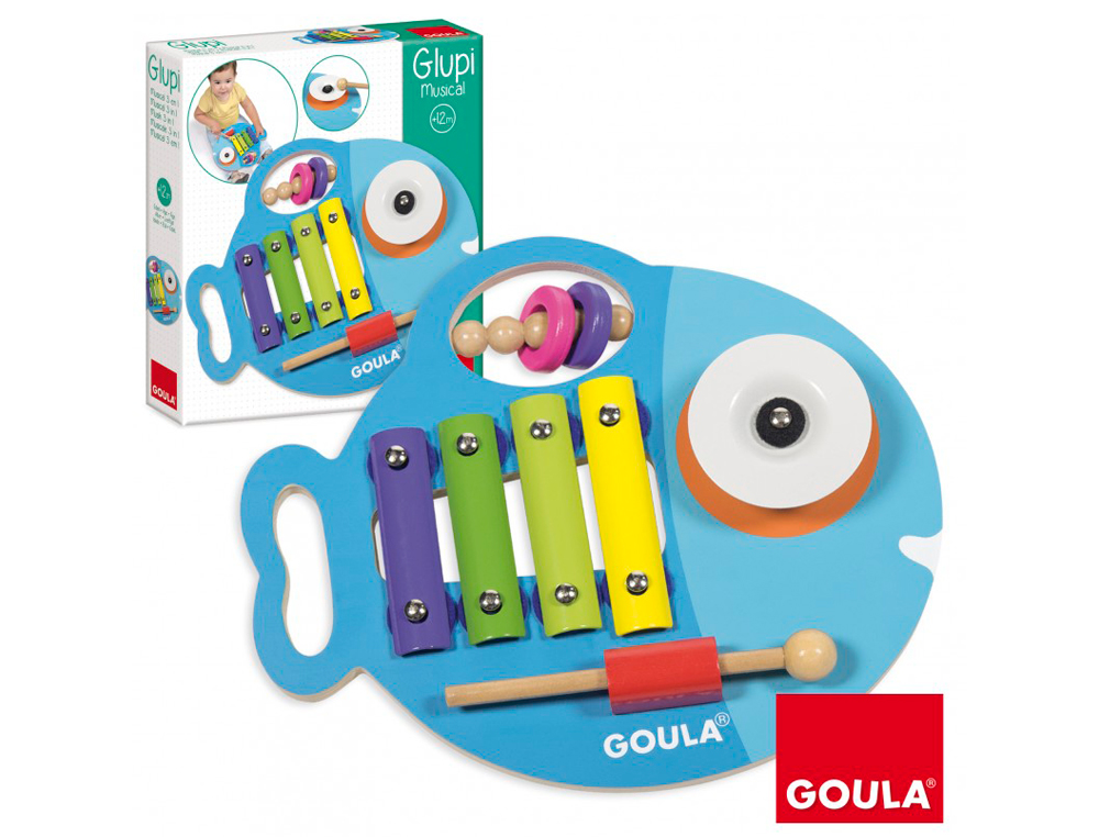 Juego goula didactico glupy musical 3 en 1