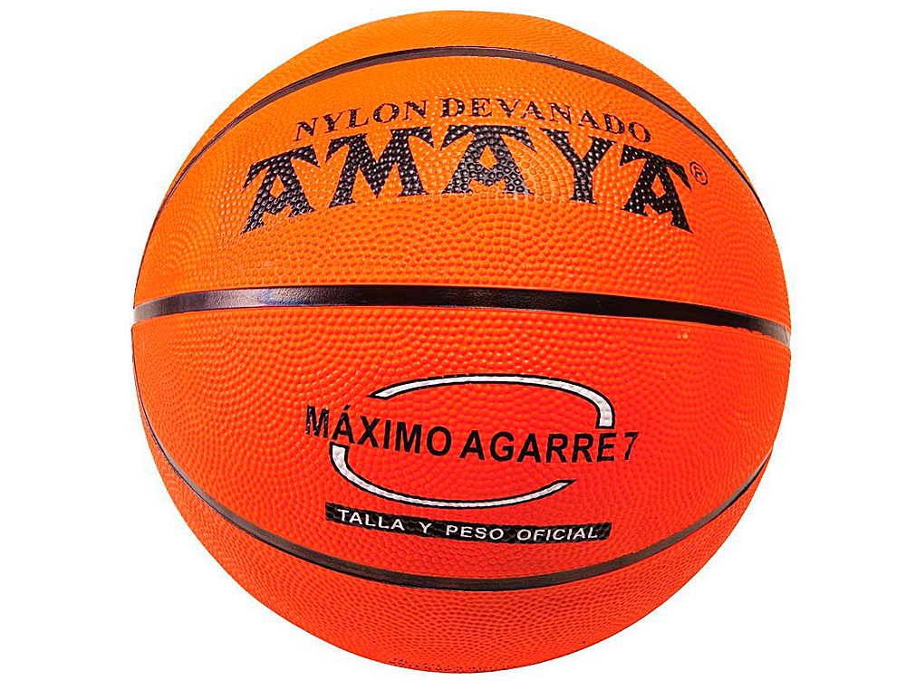 Balon amaya de basket caucho naranja oficial n 7