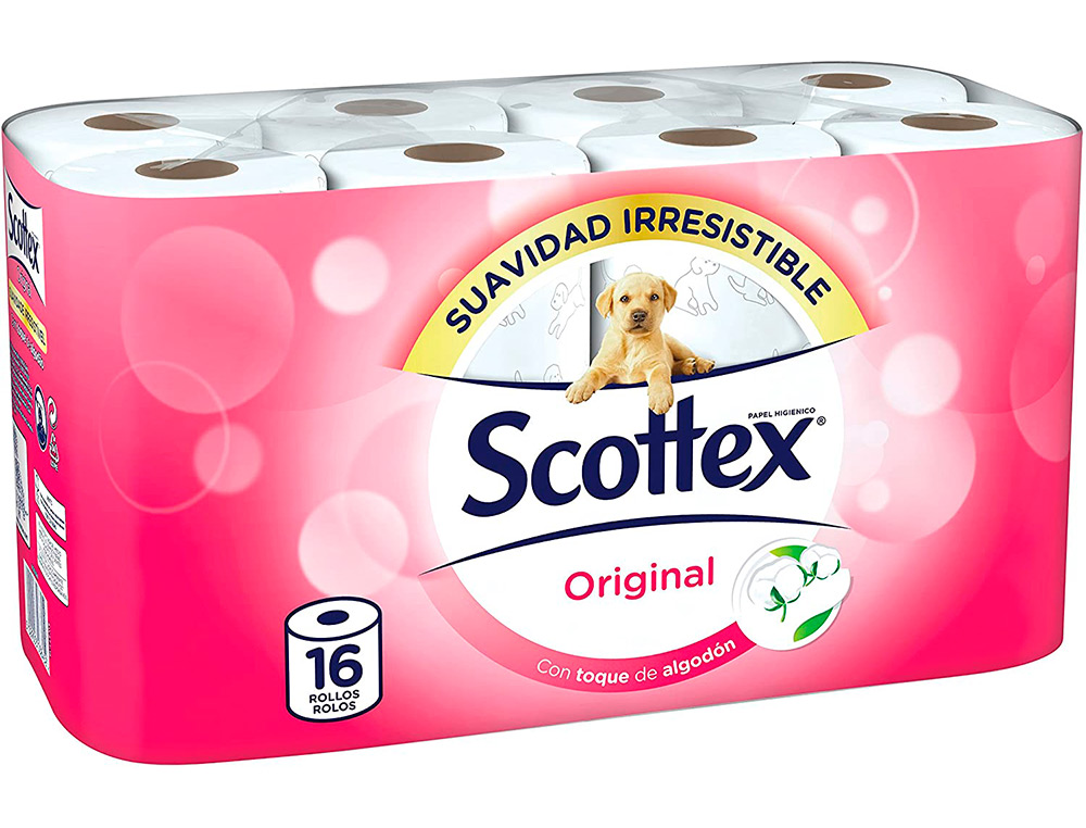 Papel higienico scottex 2 capa s original paquete 16 rollos