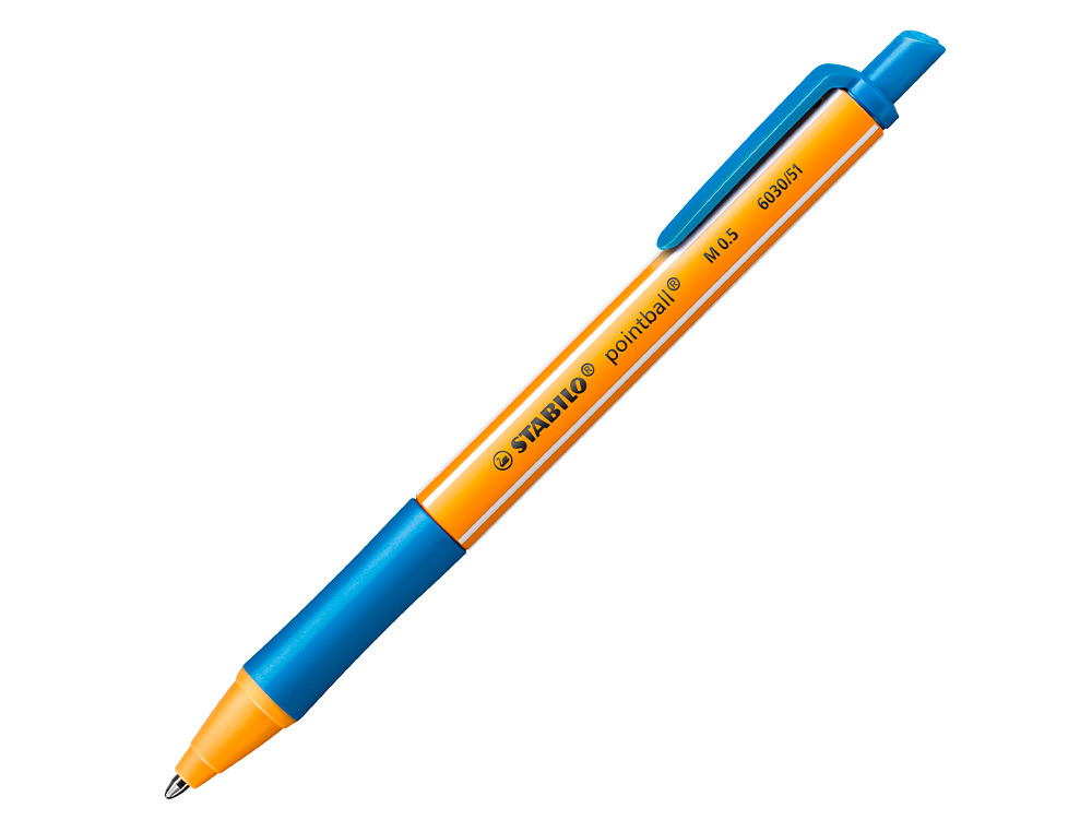 Boligrafo stabilo pointball 0,5 mm retractil turquesa