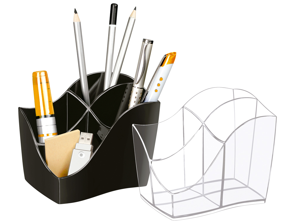 ORGANIZADOR SOBREMESA CEP GAMA ELLYPSE PLASTICO TRANSPARENTE 118X89X98 MM