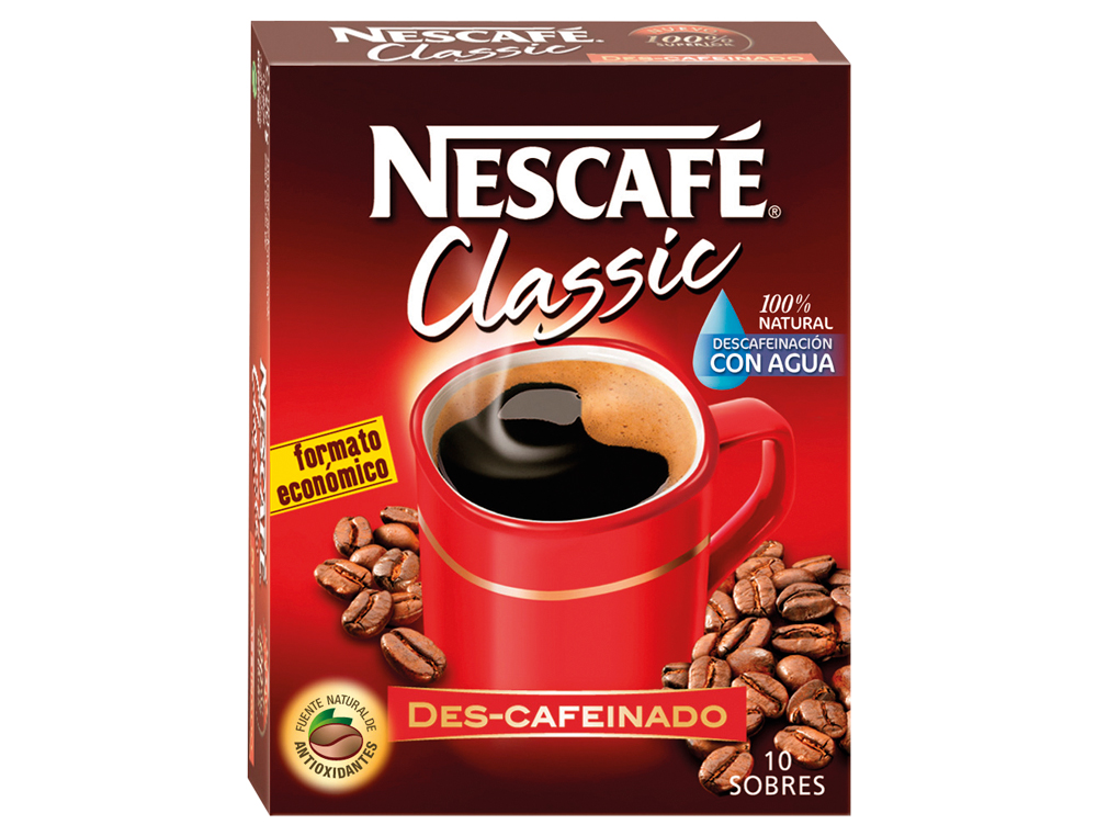 Cafe nescafe natural monodosis caja de 10 sobres