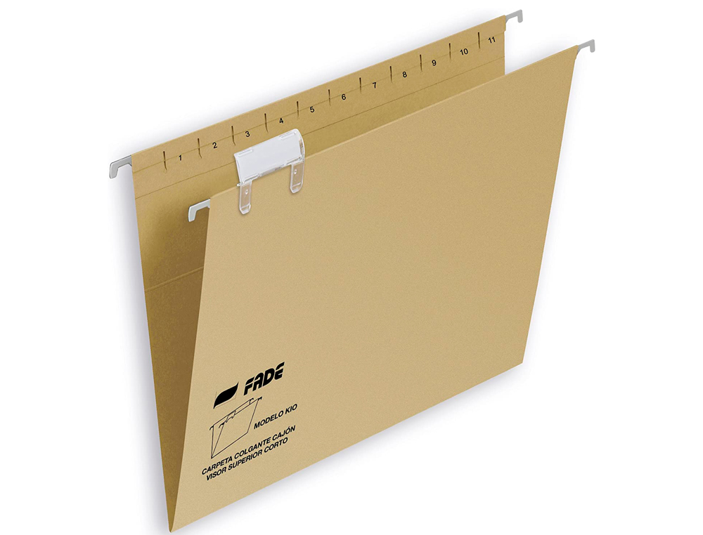 Carpeta colgante fade folio visor superior kraft eco