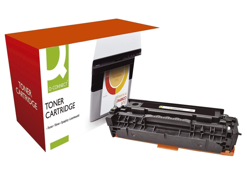 Toner q-connect compatible hp cc530a para color laserjet cp2520/cm2320 mfp 3.000pag negro