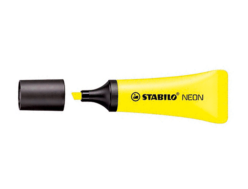 Rotulador stabilo fluorescente 72 amarillo neon