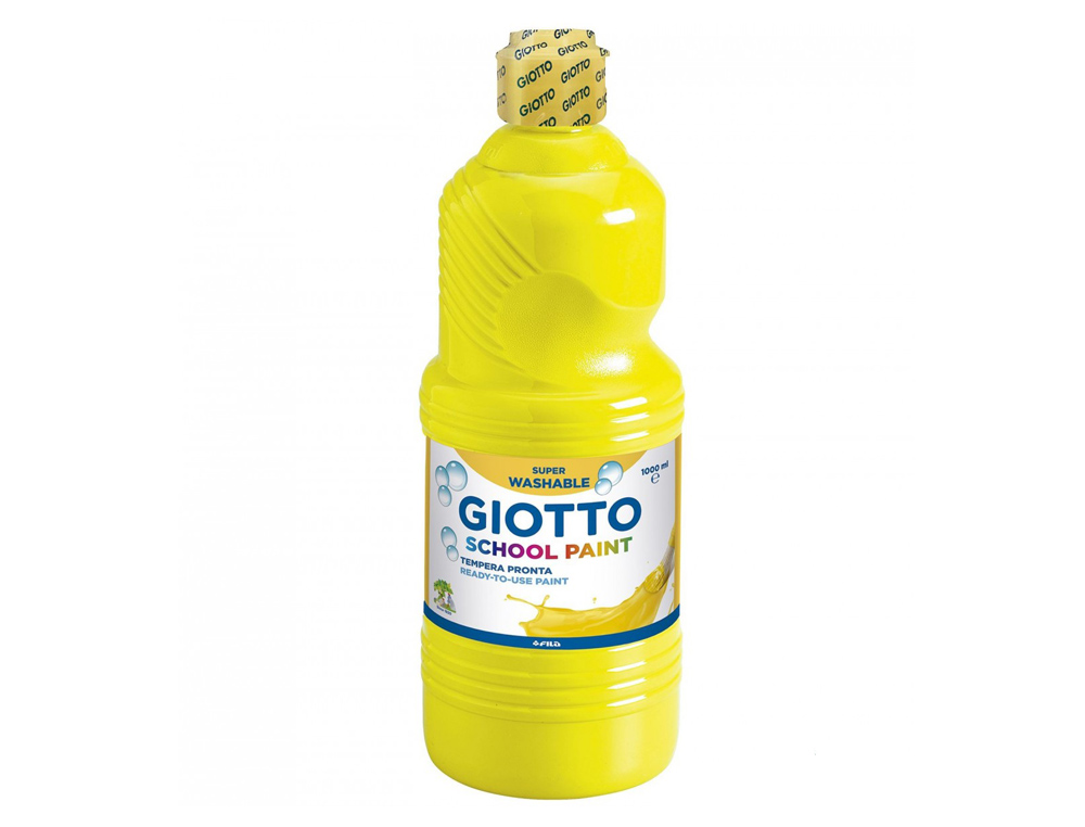 Tempera liquida giotto escolar lavable 1000 ml amarillo