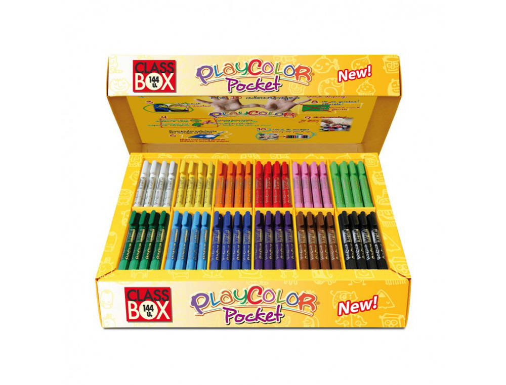 Tempera Solida En Barra Playcolor Escolar Caja De 6 Colores