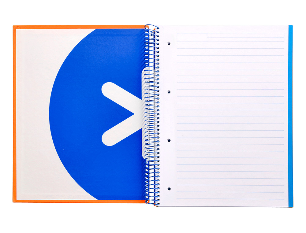 CUADERNO ESPIRAL LIDERPAPEL A4 MICRO ANTARTIK TAPA FORRADA 120H 100 GR HORIZONTAL 5 BANDAS 4 TALADROS COLOR NARANJA FLFL