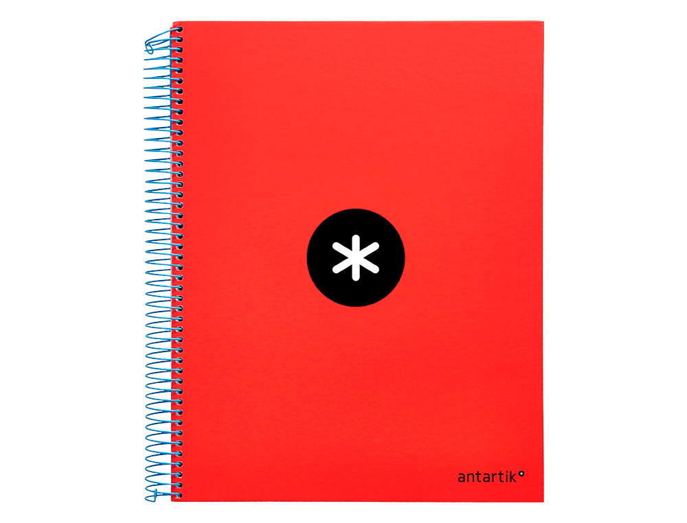 CUADERNO ESPIRAL A4 MICRO ANTARTIK TAPA FORRADA 120H 90 GR CUADRO 5MM 5 BANDAS 4 TALADROS COLORES SURTIDOS