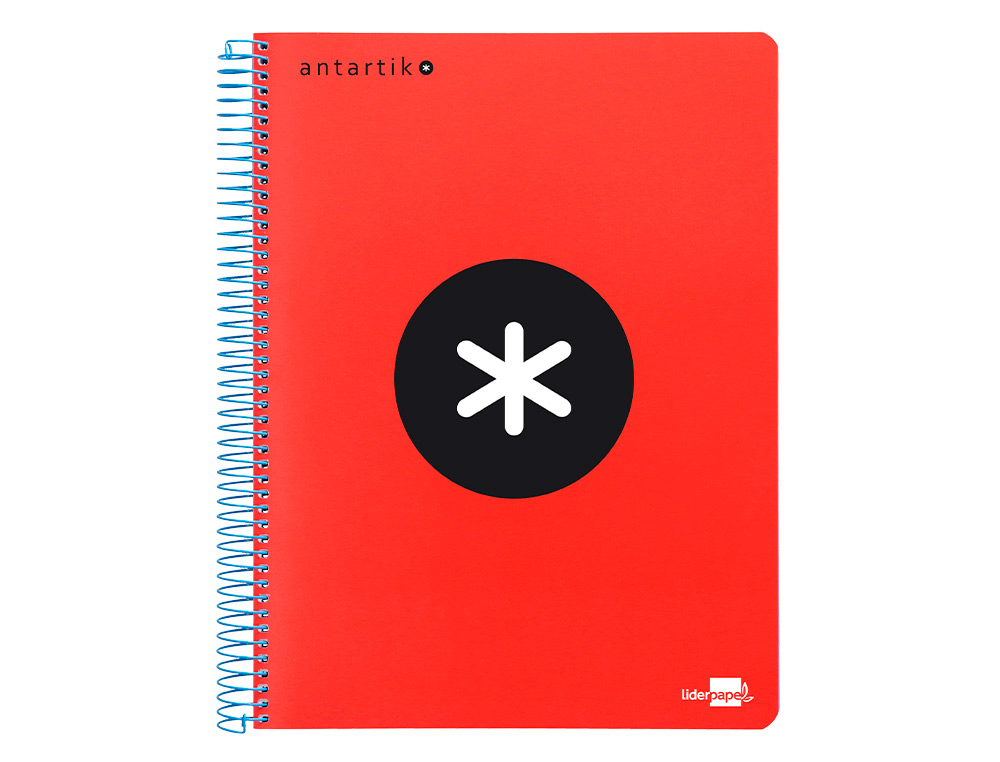 CUADERNO ESPIRAL LIDERPAPEL FOLIO ANTARTIK TAPA PLASTICO 80H 100 GR HORIZONTAL CON MARGEN COLORES SURTIDOS
