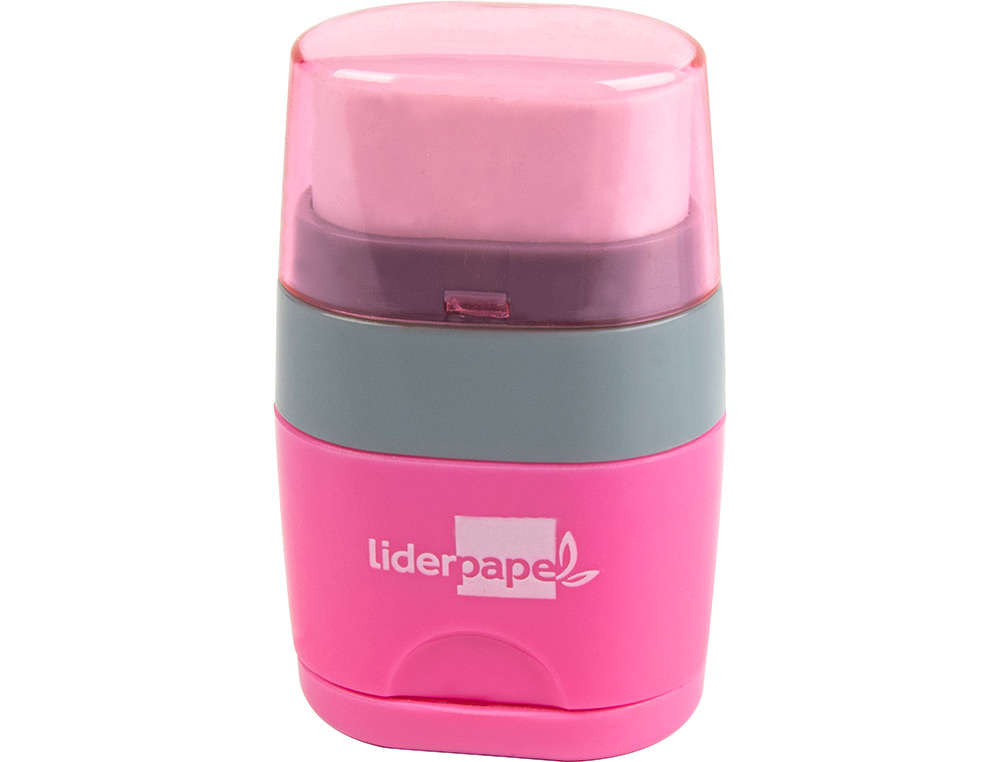 BORRACHA LIDERPAPEL COM APARA LAPIS DUPLO