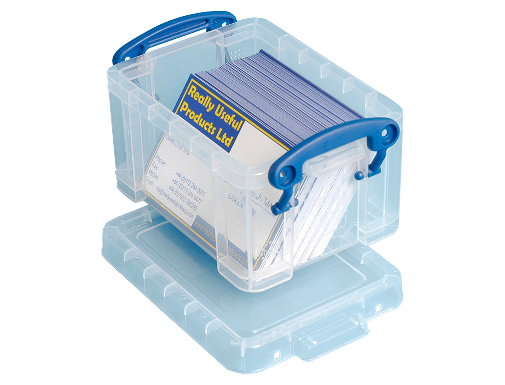 Organizador archivo 2000 plastico transparente con tapa0,30 litros 65x85x120 mm