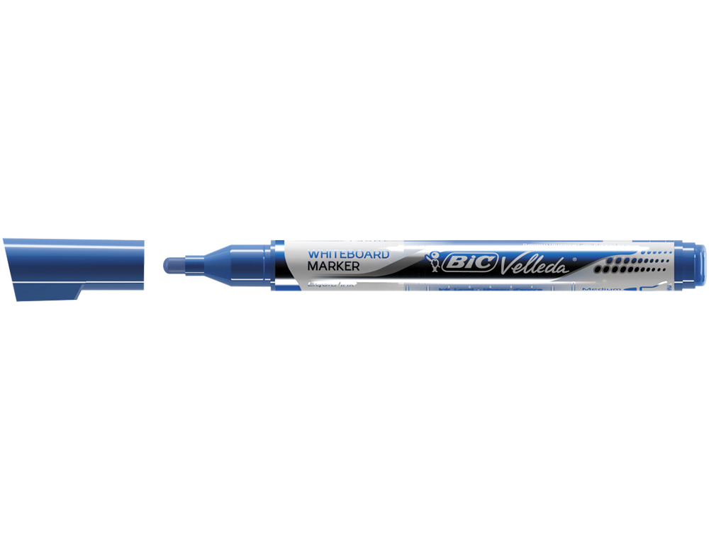 Rotulador bic velleda liquid pocket punta redonda 2,2 mm azul