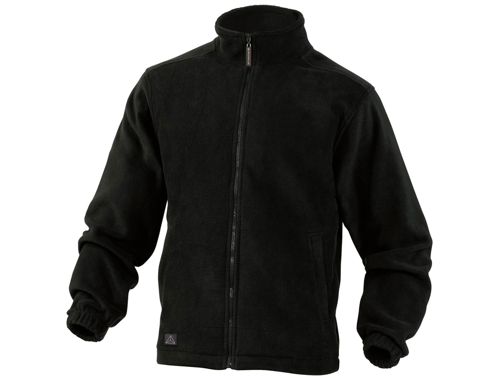 Chaqueta deltaplus polar con cremallera 2 bolsillos color negro talla 3xl