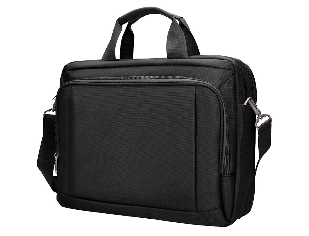 MALETIN PARA PORTATIL Q CONNECT 15 5 NEGRO 1 ASA 1 BOLSILLO EXTERIOR MEDIDAS 390X310X120MM