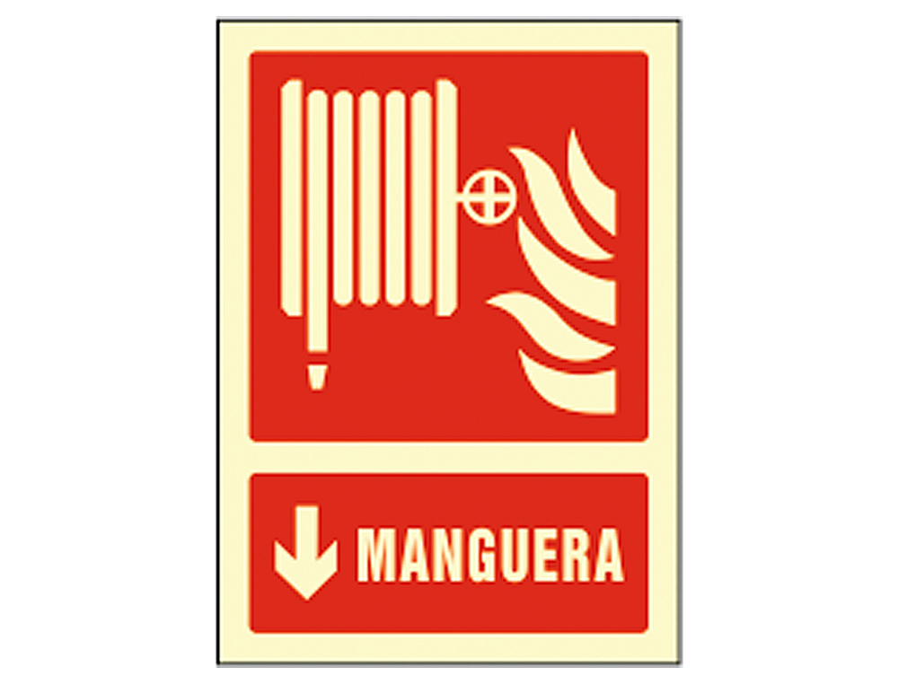 Pictograma syssa señal de manguera en pvc fotoluminiscente 210x297 mm