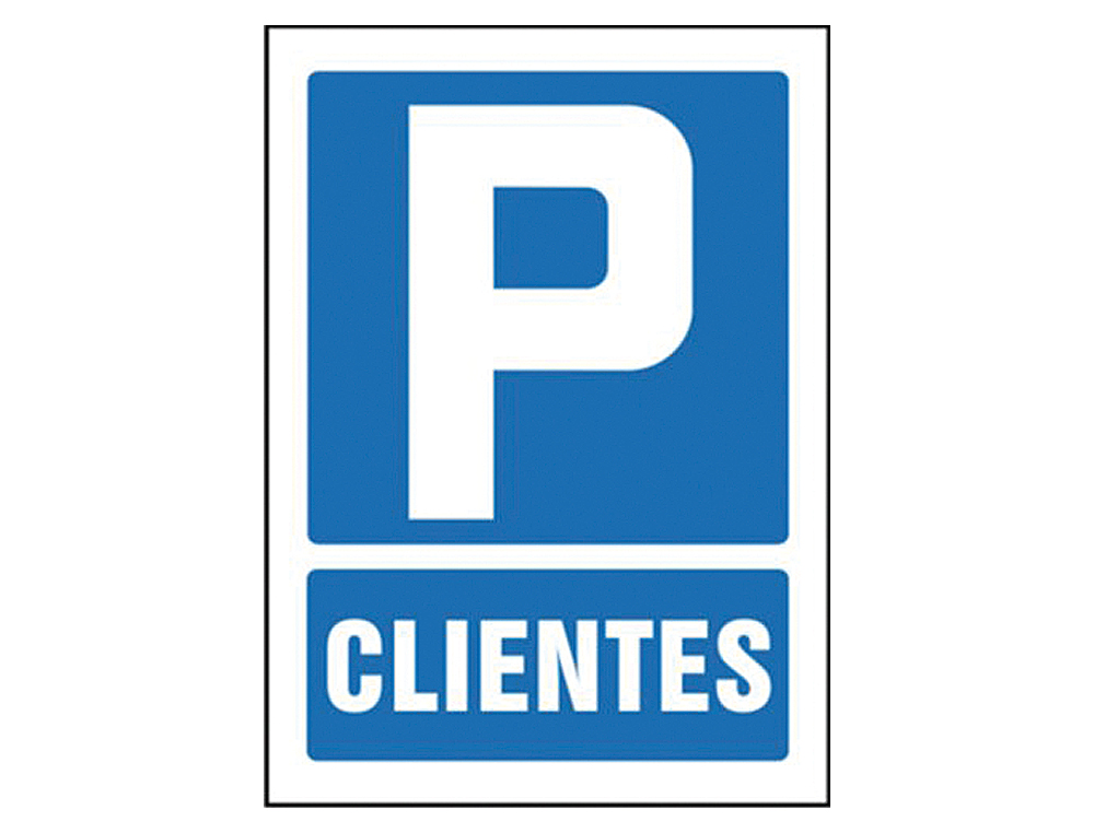 Pictograma syssa señal de parking clientes en pvc 210x297 mm