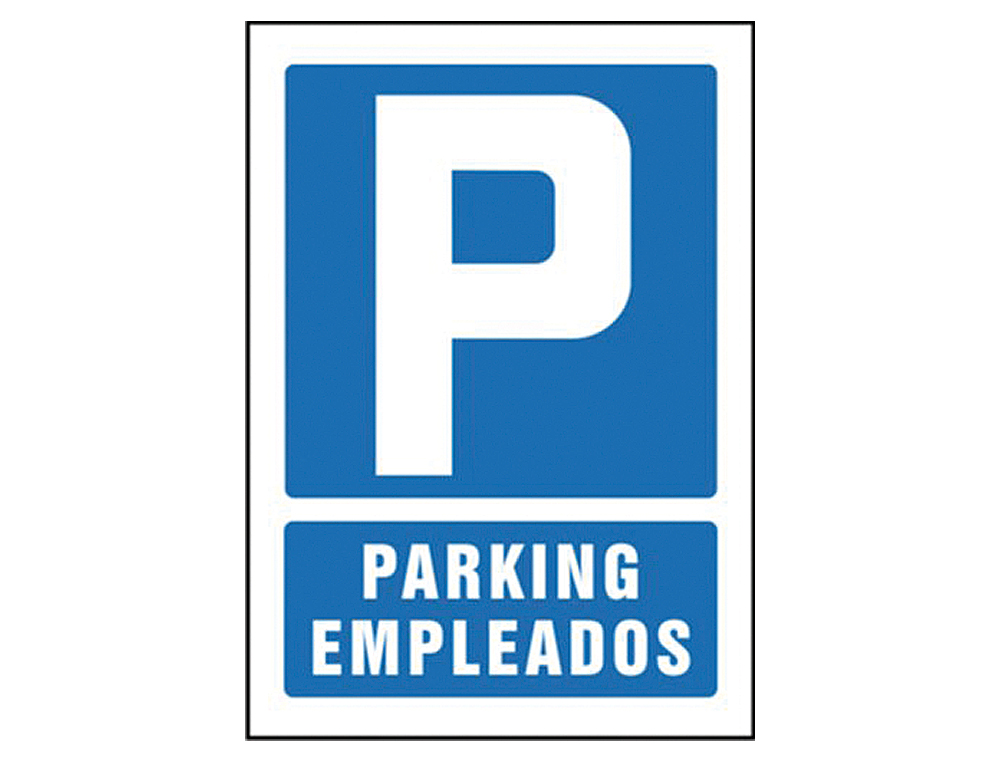 Pictograma syssa señal de parking empleados en pvc 210x297 mm