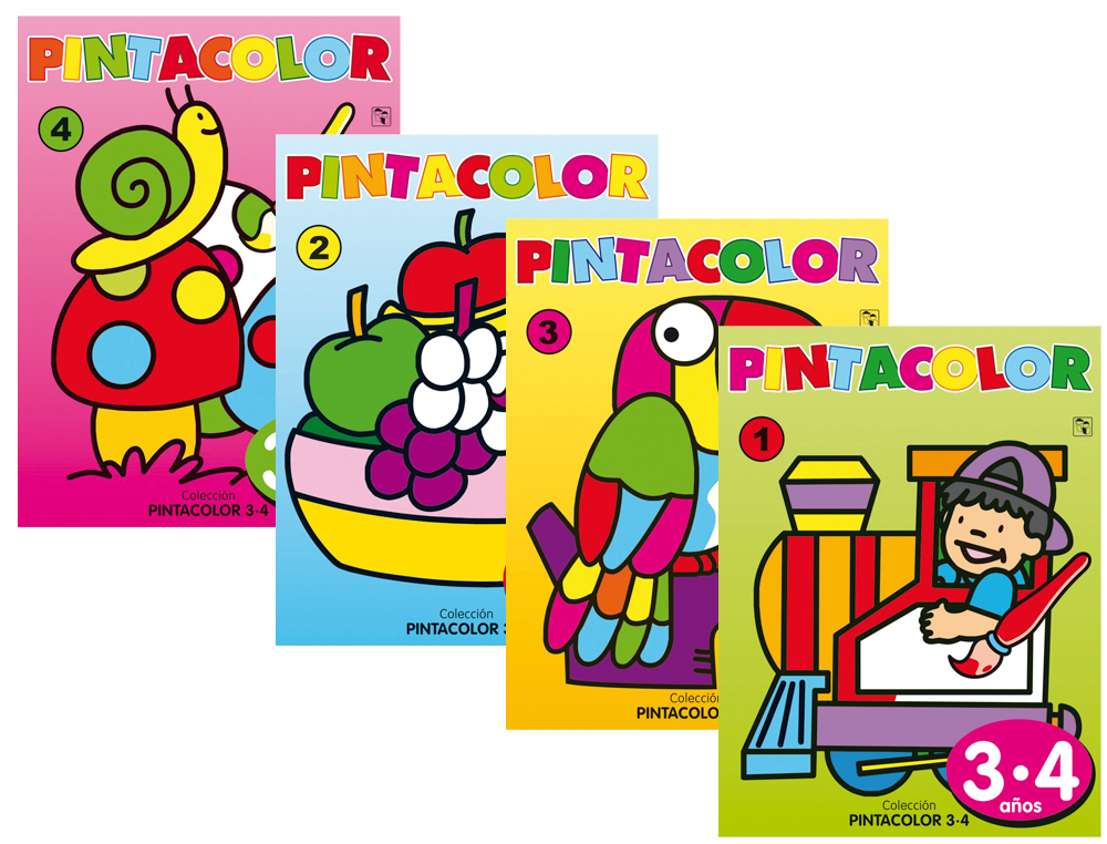 Cuaderno para colorear pinta color para niños de 3-4 años 16 paginas 280x210 mm