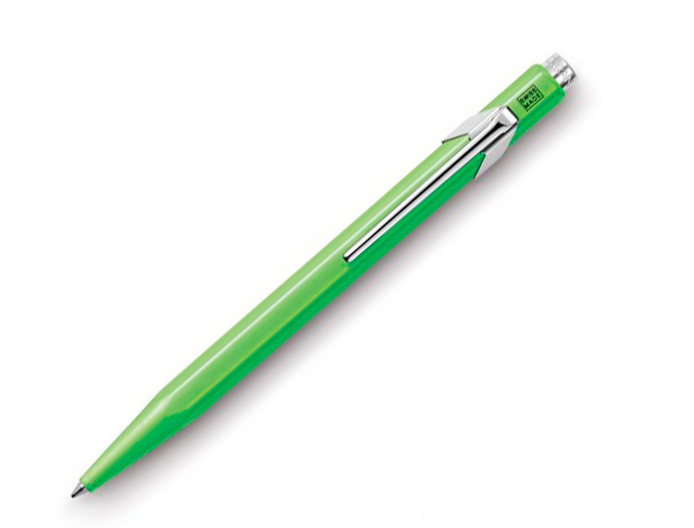 Boligrafo caran d'ache 849 fluo verde limon punta media