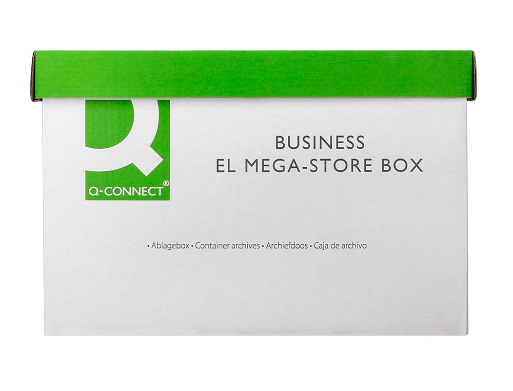 Cajon q-connect carton para 4 cajas archivo definitivo folio montaje automatico medidas interior 295x383x430mm