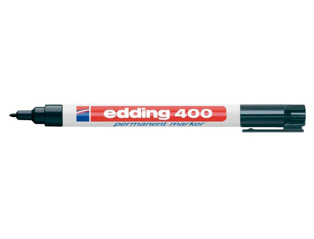 Rotulador edding marcador permanente 400 negro punta redonda 1 mm