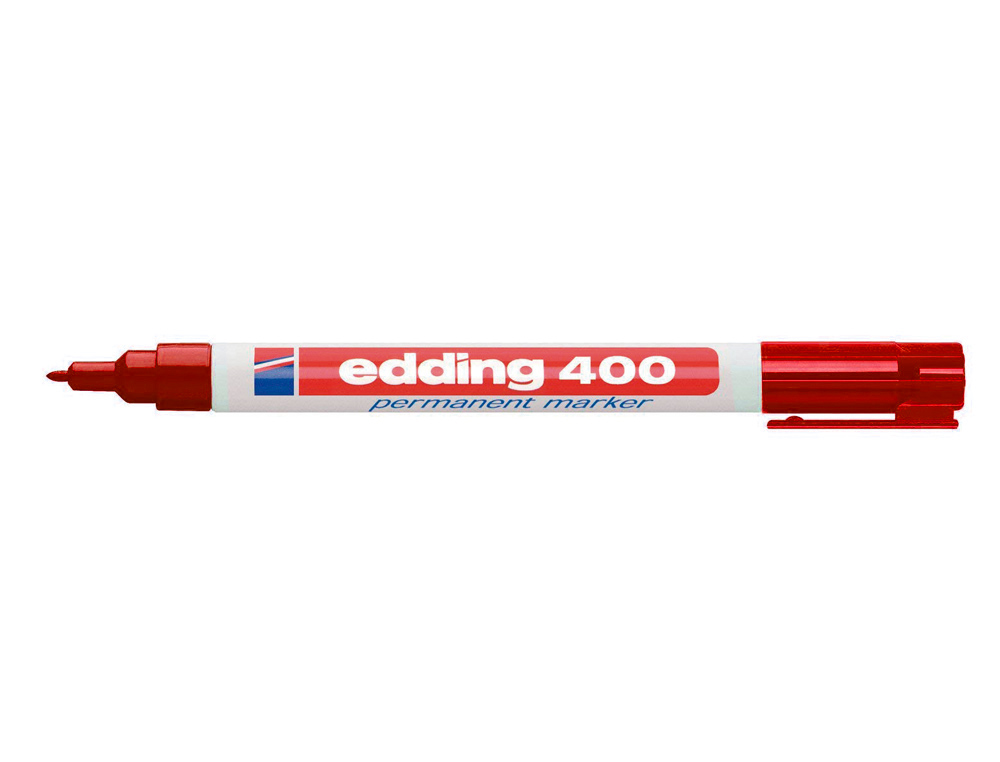 Rotulador edding marcador permanente 400 rojo punta redonda 1 mm