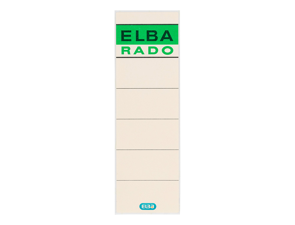 Etiquetas adhesivas elba lomera color hueso 54x190 mm pack de 10 unidades