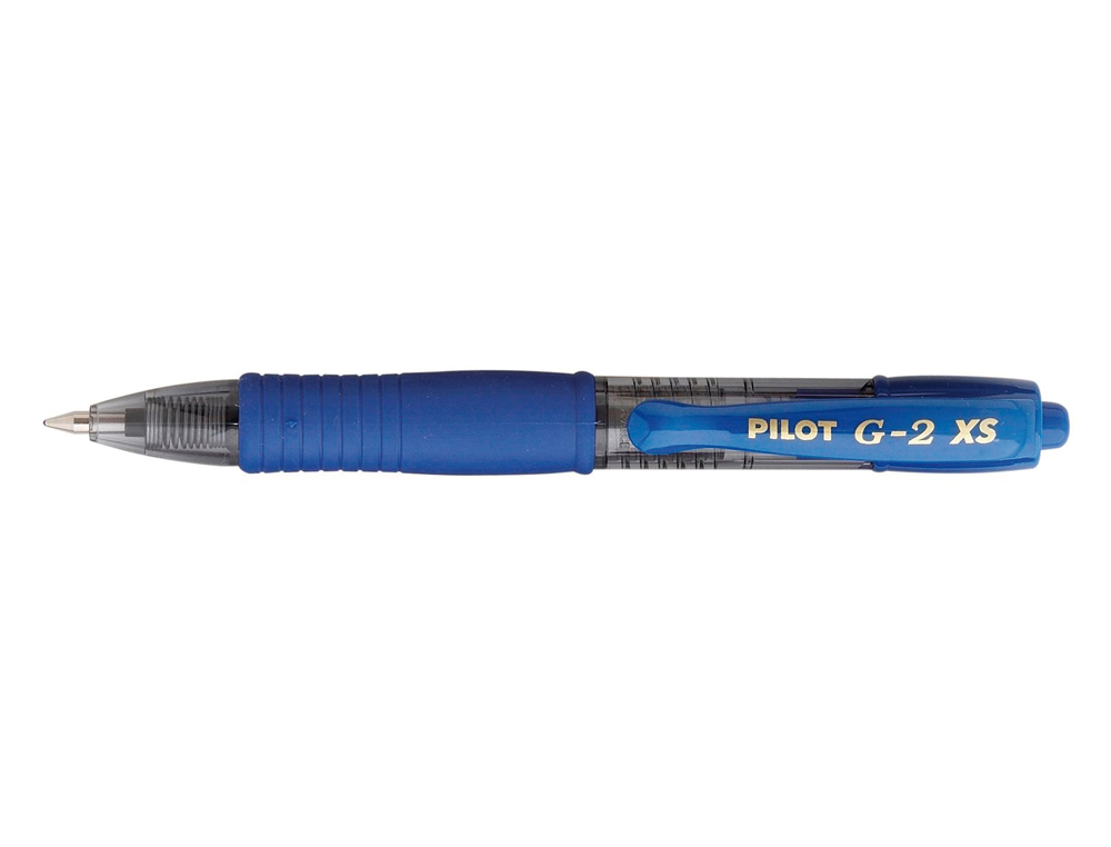 Boligrafo pilot g-2 pixie azul tinta gel retractil sujecion de caucho