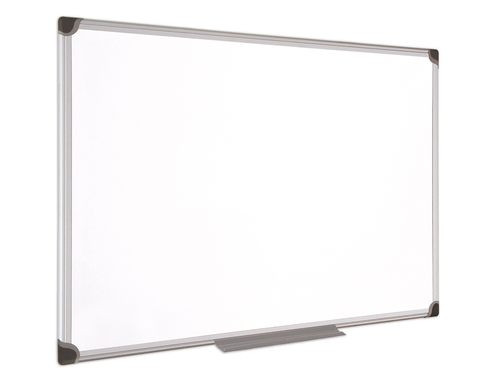 Pizarra blanca bi-office magnetica maya w ceramica vitrificada marco de aluminio 60 x 45 cm con bandeja para