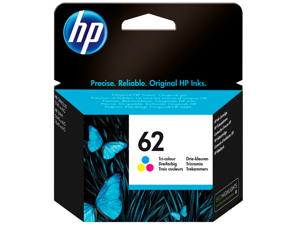 Ink-jet hp n.62 officejet 5640 / 7640 / 5740 pack multicolor -165 pag-