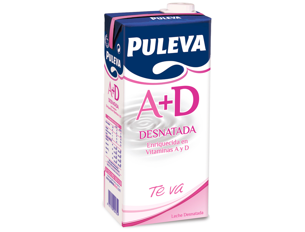 Leche puleva desnatada brik de 1 litro