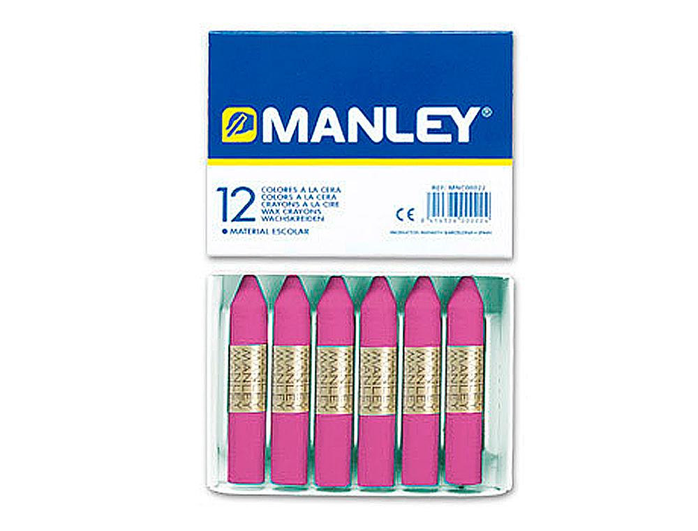 Lapices cera manley unicolor lila n.39 caja de 12 unidades