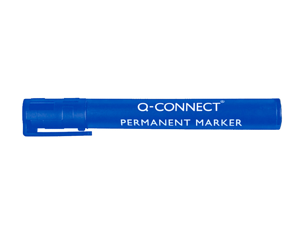 ROTULADOR Q-CONNECT MARCADOR PERMANENTE AZUL PUNTA REDONDA 3 MM