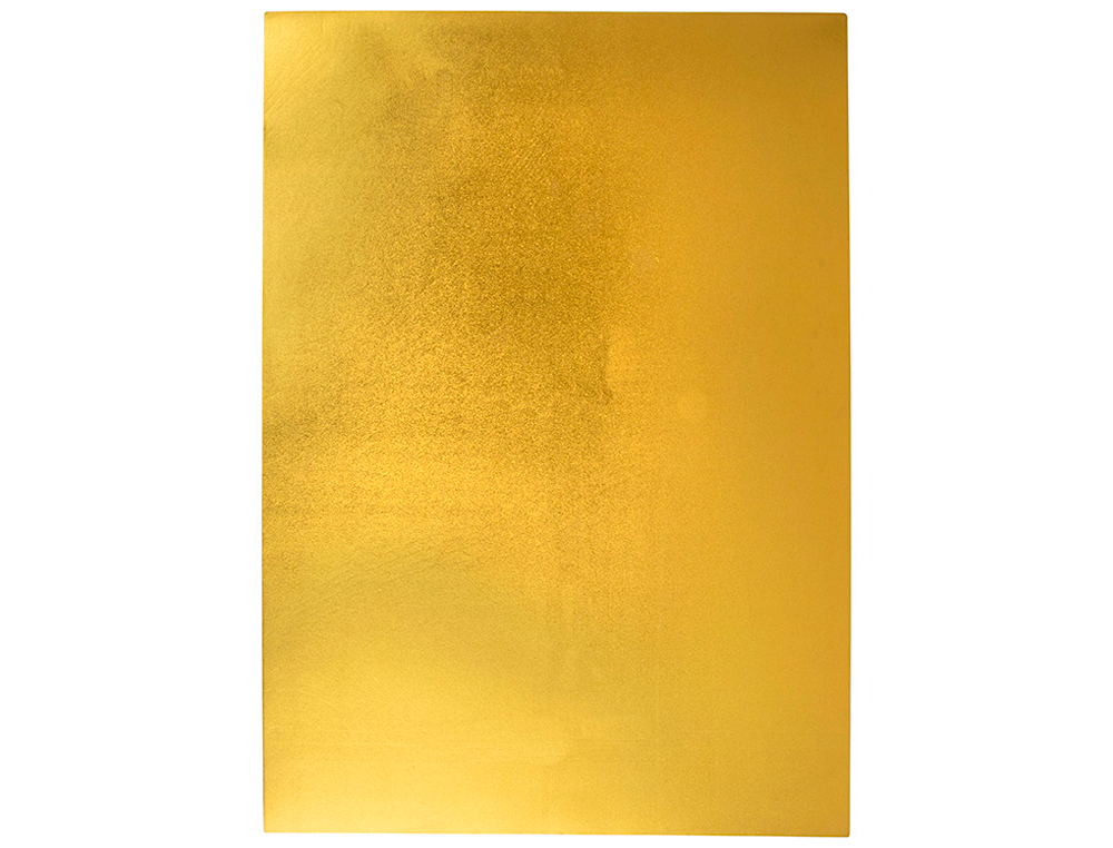 Goma eva liderpapel 50x70 cm espesor 2 mm metalizada oro