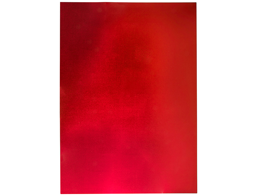 Goma eva liderpapel 50x70 cm espesor 2 mm metalizada rojo