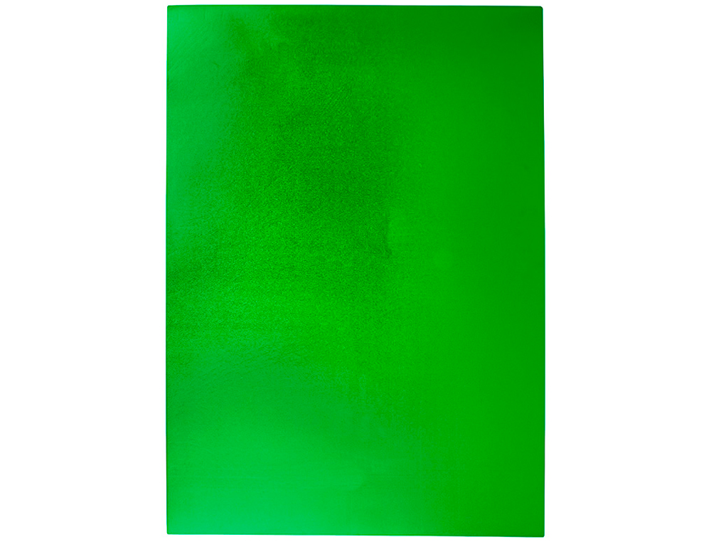 Goma eva liderpapel 50x70 cm espesor 2 mm metalizada verde