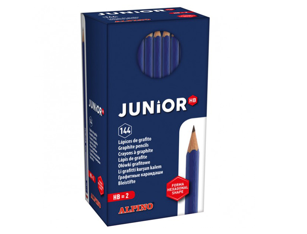 Lapices de grafito alpino junior caja de 144 unidades