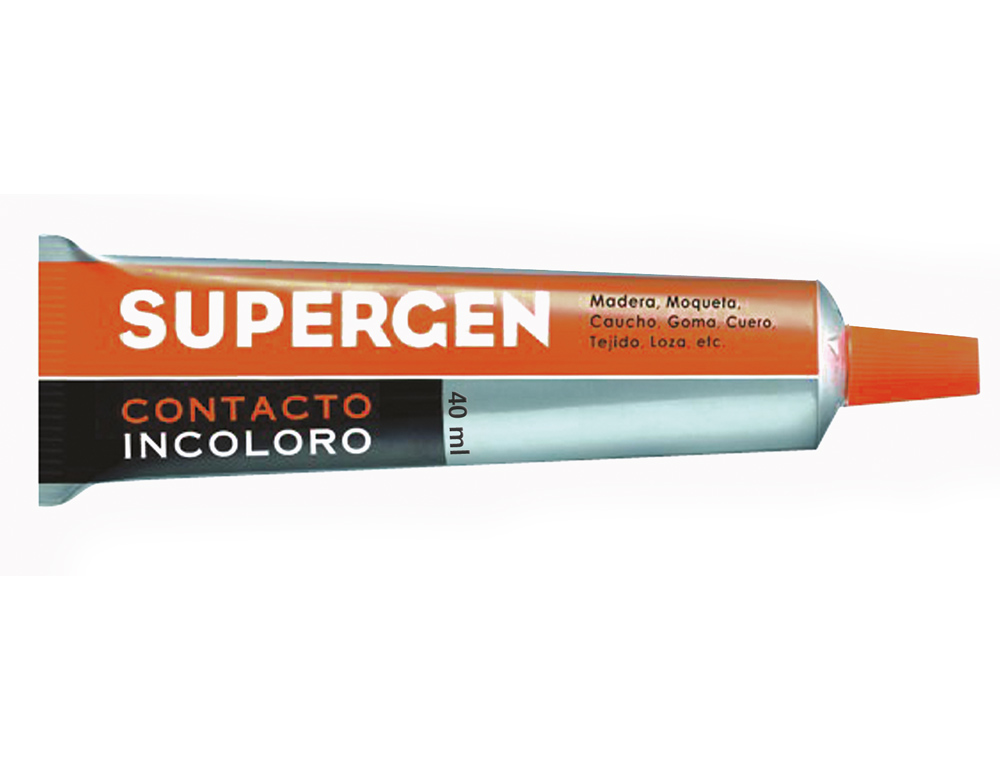 Pegamento supergen contacto incoloro 40 ml unidad