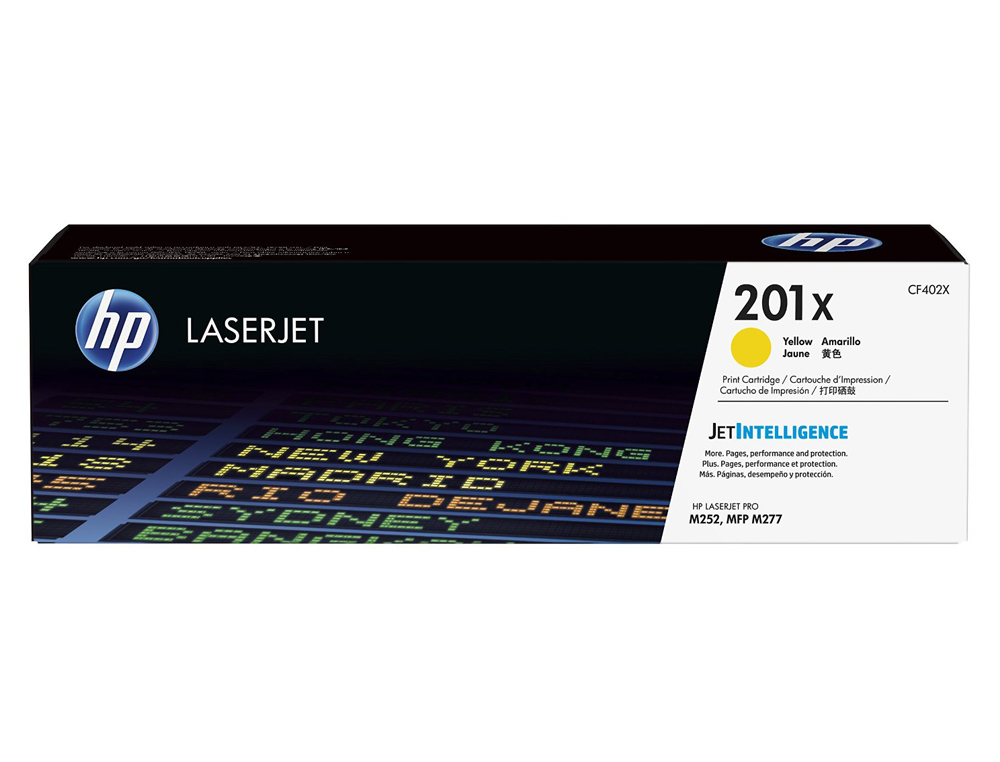 Toner hp 201x laserjet pro m252 / mfp m277 amarillo 2.300 pag