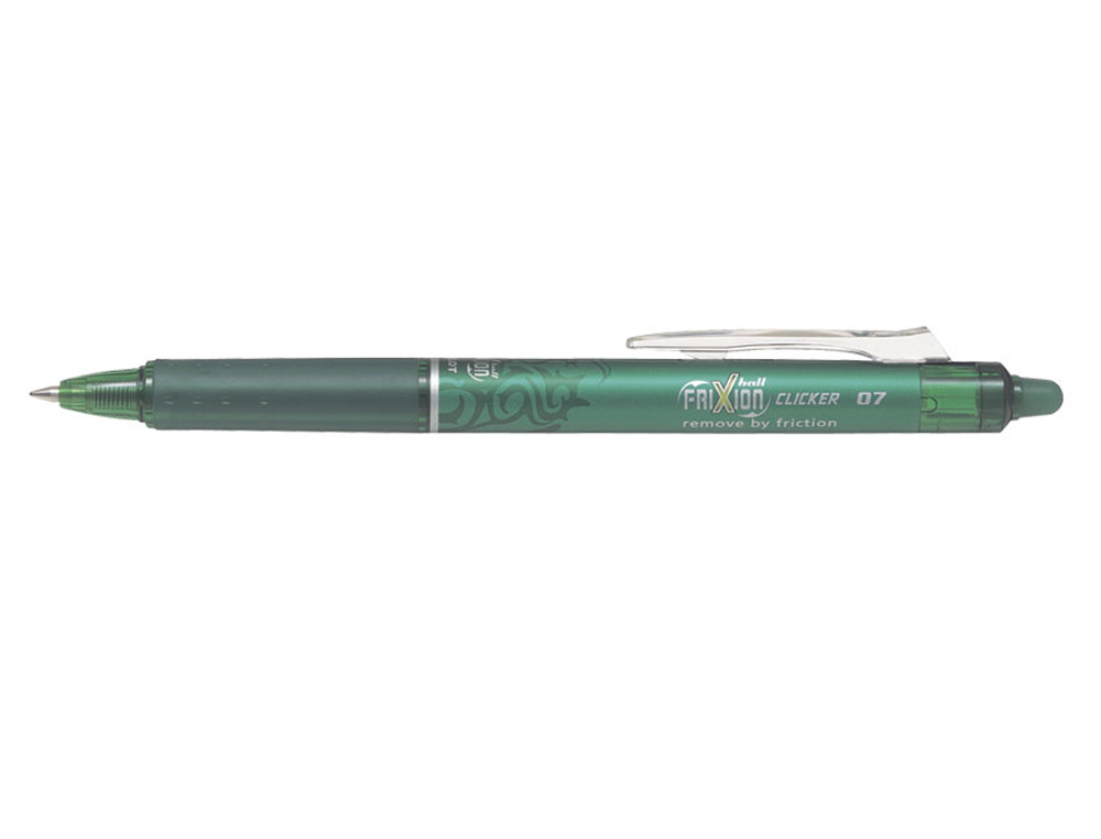 Boligrafo pilot frixion clicker borrable 0,7 mm color verde claro