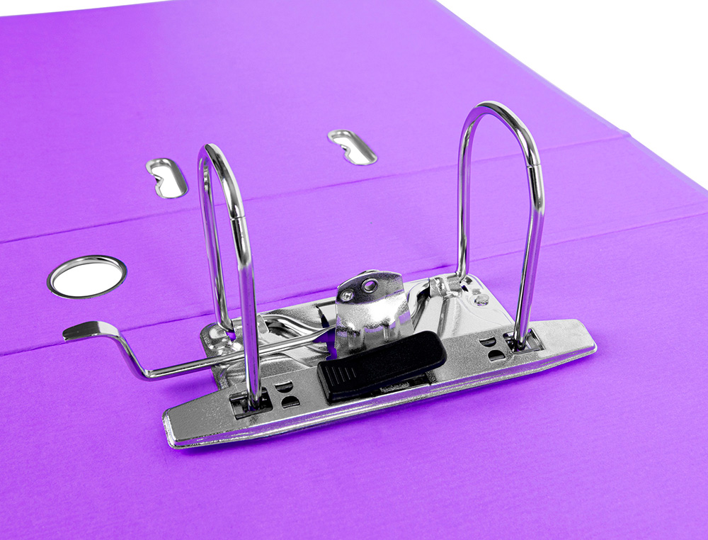 PASTA DE ARQUIVO DE ALAVANCA LIDERPAPEL DOCUMENTA PVC DIN A4 LOMBADA 75 MM LILAS