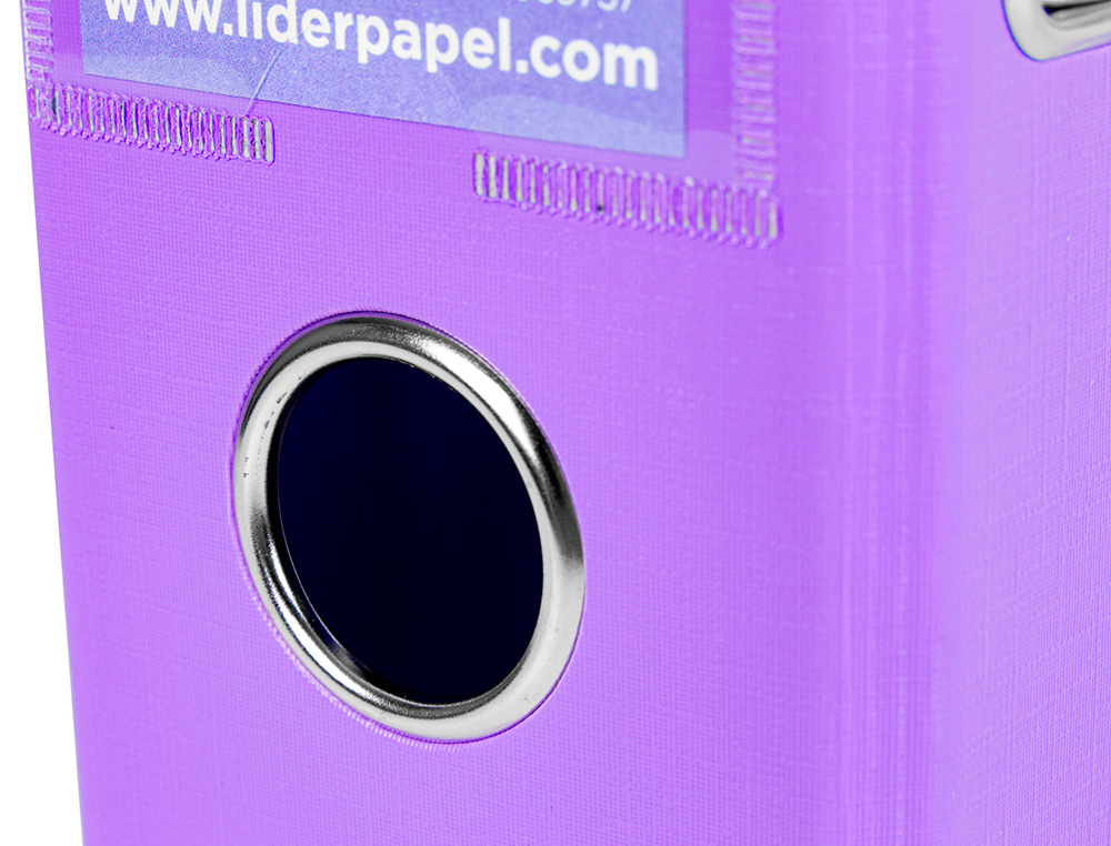 PASTA DE ARQUIVO DE ALAVANCA LIDERPAPEL DOCUMENTA PVC DIN A4 LOMBADA 75 MM LILAS